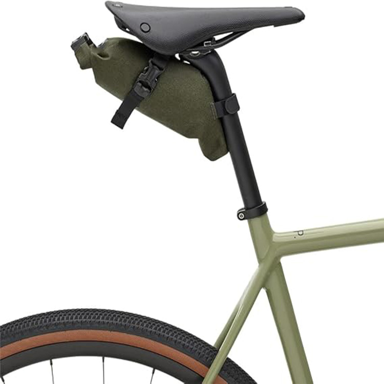 Waterproof Roll-Top Large Capacity Bike Saddle Bag with Quick Release Mount for Bikepacking Touring Cycling Adventure