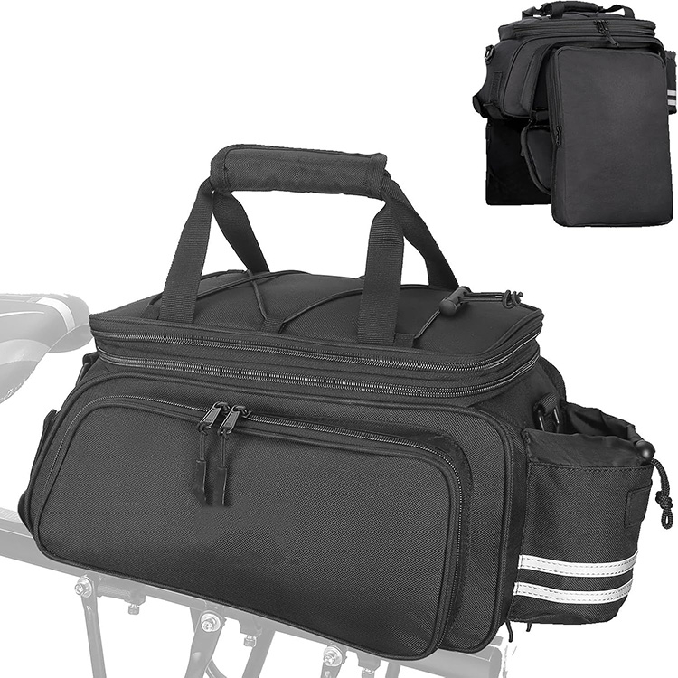 Waterproof Large Capacity Bike Pannier Bag with High-Frequency Welding for Shopping Commuting Touring Outdoor Travel