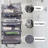 4-in-1Waterproof Roll Up Compact Cosmetic Kit with Hook Hanging Toiletry Bag(EPZ-582)
