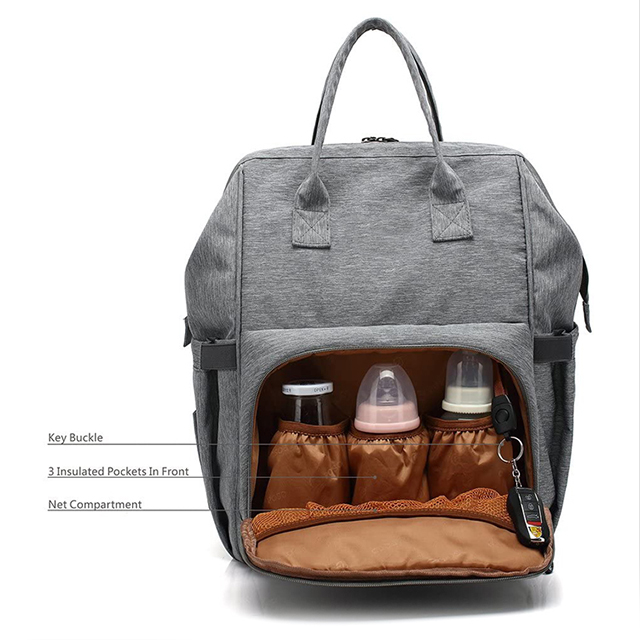 Ready to Ship Multifunctional Diaper Bag Backpack Baby with Changing Mat(EPZ-383)