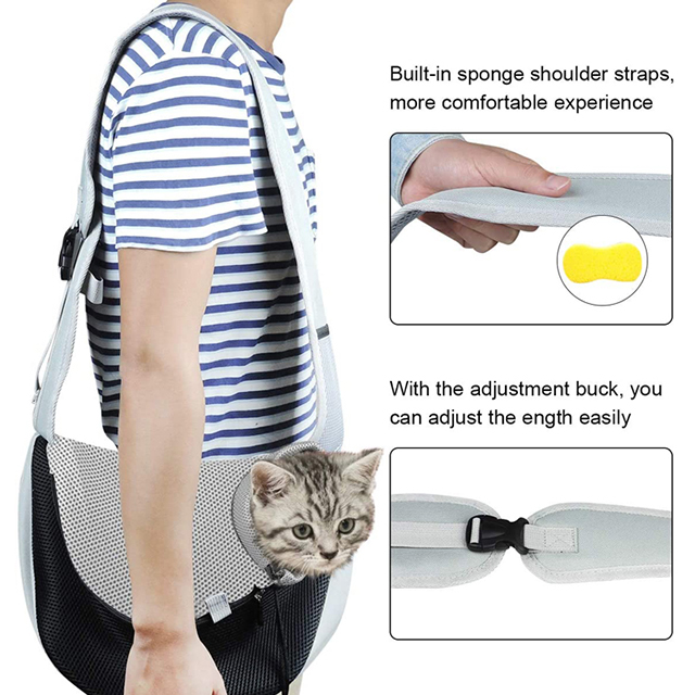 New Designer Breathable Travelling Pet Hands-Free Pet Sling Mesh Pet Carrier(EPZ-647)