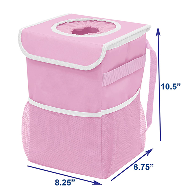 Amazon Hot Selling Waterproof Car Trash Bag with Lid and Storage Pockets(EPZ-157)