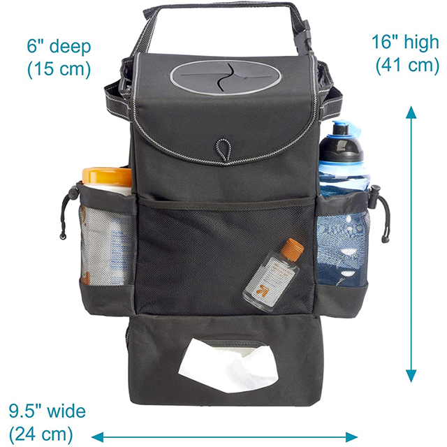 Hot Sell Car Seat Back Organizer Car Trash with Tissue and Cup Holders(EPZ-177)