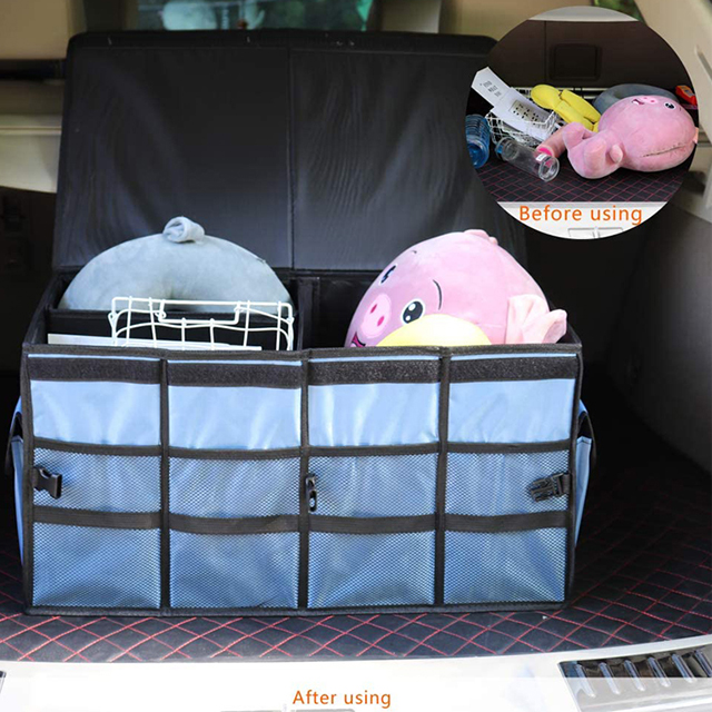 Factory Direct Portable Multi Compartments Foldable Car Trunk Organizer(EPZ-184)