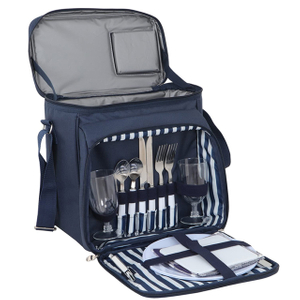 New Stylish Cooler Compartment Detachable Bottle Wine Holder Thermo Bag Picnic(EPZ-198)