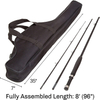 New Trend Product Durable Large Capacity Black Fishing Pole Bag For Outdoor Traveling