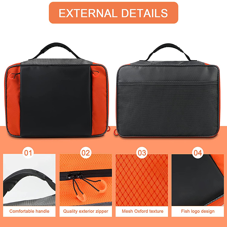 New Updating Waterproof Inner Pockets Replaceable Sleeves Fishing Hook Packaging Bag Bait Storage Bag