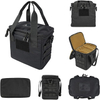 Well Designed Black Water-resistant Durable Tactical Ammo Bag Pistol Range Bag With 5 Removable Dividers