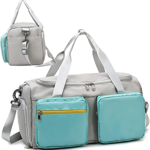 Gym Duffle Travel Bag with Shoes Compartment & Wet Pocket for Women Men Medium Waterproof Sports