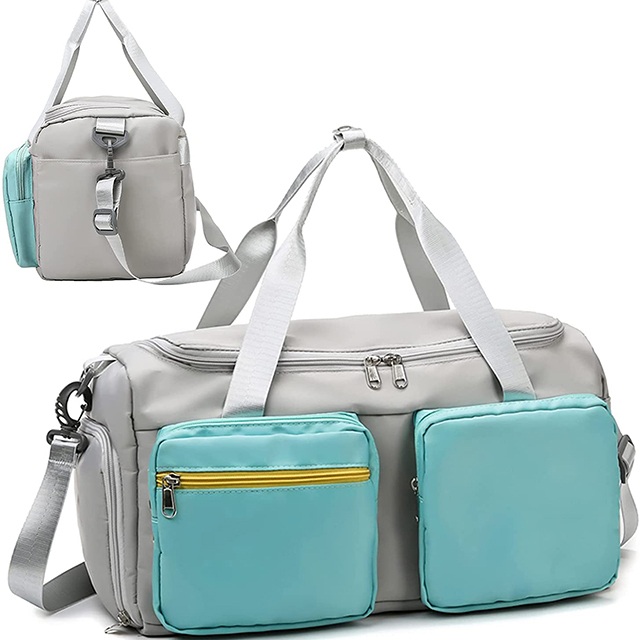 Gym Duffle Travel Bag with Shoes Compartment & Wet Pocket for Women Men Medium Waterproof Sports