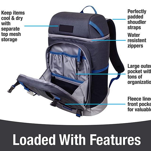 Insulated 24 Can Soft Leakproof Cooler bag with Bottle Opener