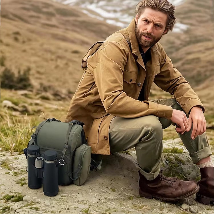 Multi Function Outdoor Kit Hunting Bino Case Bag with Rangefinder and Rain Cover