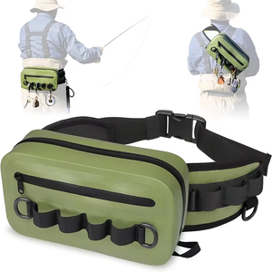 Waterproof Fly Fishing Fanny Pack TPU Fishing Bag with Airtight Zipper and Adjustable Strap