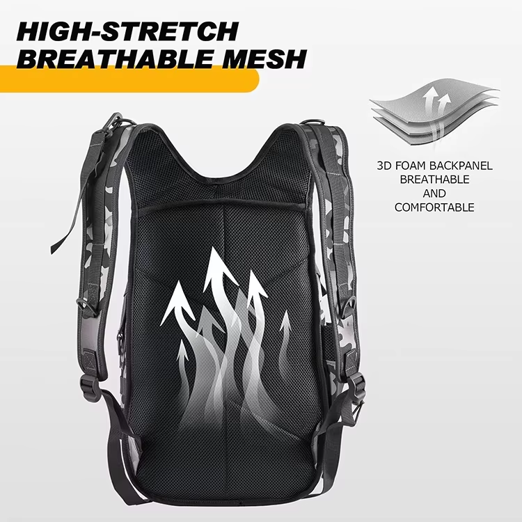 Waterproof Lightweight Scratch Resistant Fishing Backpack with Rod Holder