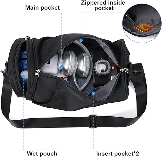New Fashion Lightweight Small Gym Duffel Bags with Adjustable Straps and Wet Pocket