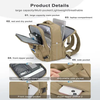 Durable and Waterproof Travel Laptop Backpack with Multi-Pocket and USB Charging Port