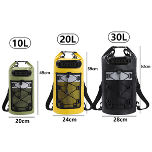 Outdoor Waterproof Bag - PVC Dry Bag Single Shoulder and Backpack 2-in 1 for Rafting, Canyoning, Hiking