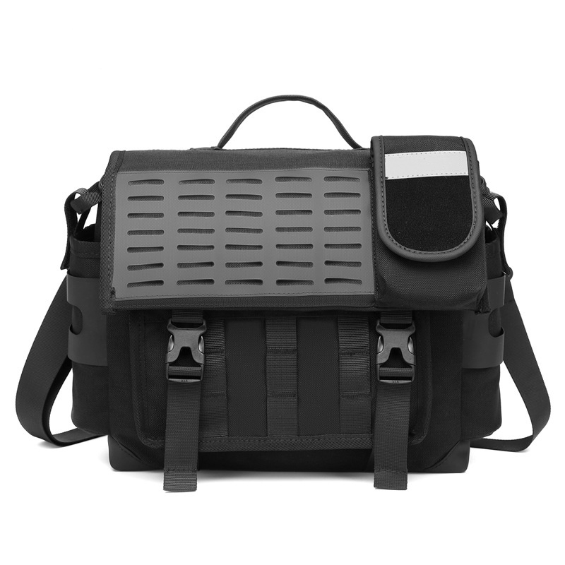Tactical Style Shoulder Bag, Mailman Bag, Multifunctional Crossbody Bag, Waterproof Cycling Shoulder Bag, Outdoor Commuting Bag