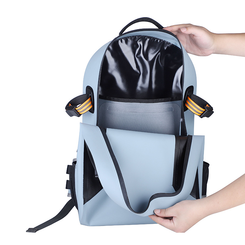 Waterproof Backpack with Airtight Zipper 840D Large Capacity TPU Outdoor Waterproof Lure Fishing Bag