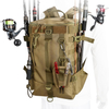 Waterproof 900D Oxford Fabric Large Capacity Fishing Tackle Backpack with Breathable Cushioned Straps for Outdoor Fishing