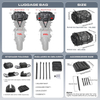 Large Capacity Expandable Waterproof Motorcycle Tail Bag with Molle Straps for Motorbike Touring Travel Outdoor Adventure Riding