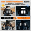 Reflective Water-Resistant Large Capacity Motorcycle Helmet Backpack with USB Port for Motorbike Racing Travel Outdoor Storage
