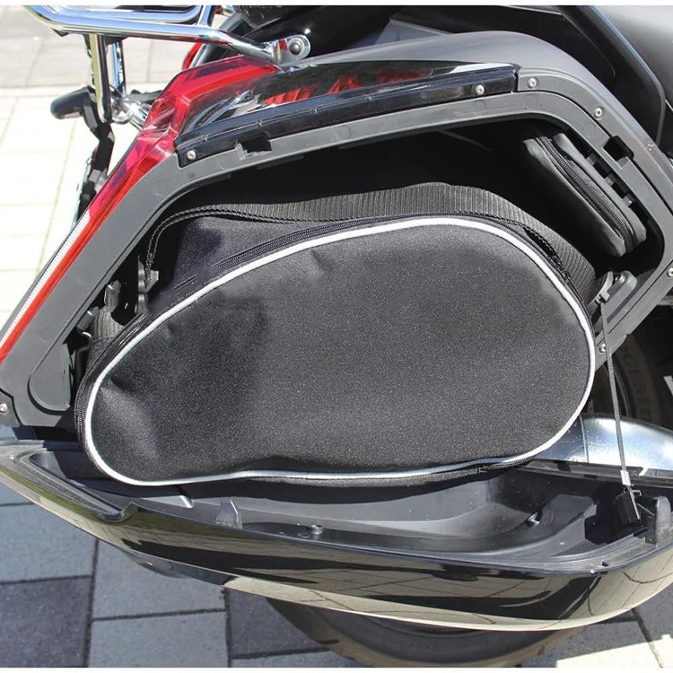 Large Capacity Waterproof Hard Shell Motorcycle Saddlebag with Lock for Touring Travel Outdoor Motorbike Storage Protection