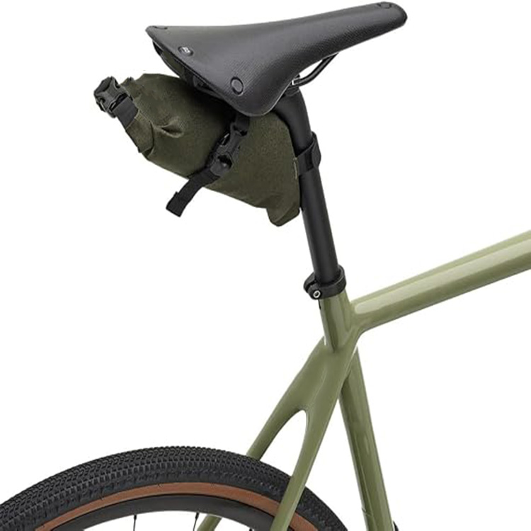Waterproof Roll-Top Large Capacity Bike Saddle Bag with Quick Release Mount for Bikepacking Touring Cycling Adventure