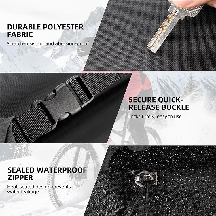 Durable Bikepacking Bike Saddle Bag That Fits Tools Gear with Reflective Details for Outdoor Riding Travel Use