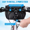 Insulated Hard Polyester Shell Waterproof Bicycle Handlebar Bag with Quick Release Mount for Cycling Picnic & Touring
