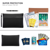 High Quality Two Pockets Waterproof Fireproof Money Bag for Documents Cash(EPZ-297)