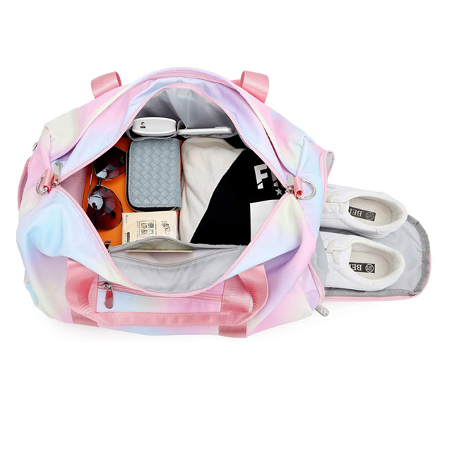 New Designer Weekender Women Travel Custom Duffel Bag with Shoe Compartment(EPZ-583)