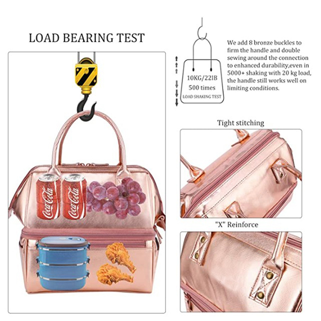 China Supplier Wide Open Insulated Lunch Box Insulated Cooler Food Bags(EPZ-076)