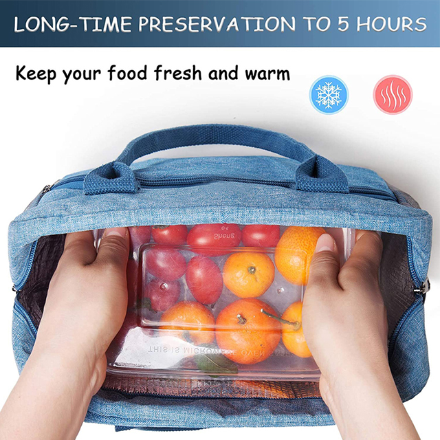 New Stylish Reusable Lunch Box Insulated Lunch Bag for Picnic Hiking Work Office(EPZ-423)