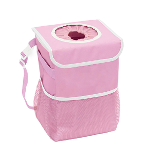 Amazon Hot Selling Waterproof Car Trash Bag with Lid and Storage Pockets(EPZ-157)