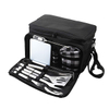 China Supplier 12pcs Stainless Steel Camping Utensil Kit BBQ Thermal Bag(EPZ-161)