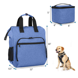 Amazon Hot Selling Pet Travel Bags with 1 Water-Resistant Placemat 2 Food Carrier(EPZ-253)