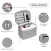 Wholesale Travel Large Make Up Woman Cosmetic Bags with Mesh Bag Brush Holder(EPZ-448)