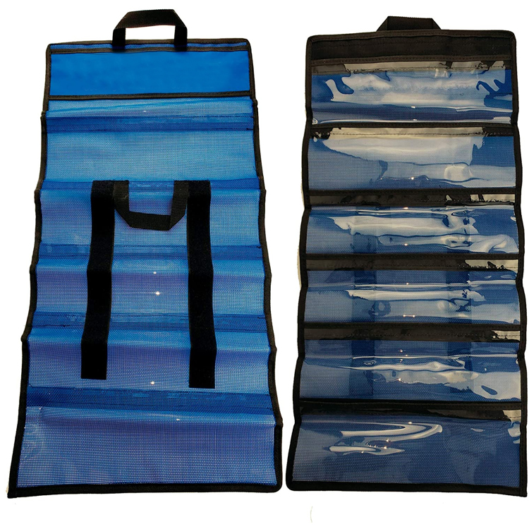 Rollable Clear Plastic PVC Mesh Fishing Lure Bags Fish Tackle Trolling Lures Bags Fishing Lure Bag