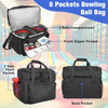 Heavy Duty Design 2 Balls Compartment Bowling Ball Bag with Waterproof and Breathable Shoe Compartment