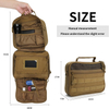 Durable and Multi-Pocket Hanging Tactical Toiletry Bag with Mirror for Travel