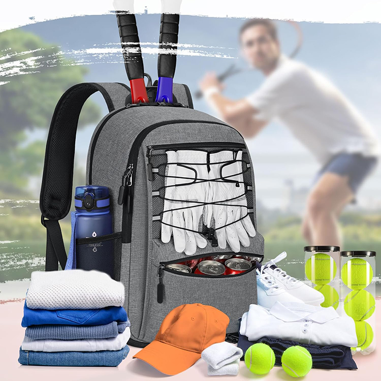 Well Designed Versatile Tennis Racket Bags Holds 2 Rackets with Insulated Pocket Ventilated Shoe Compartment