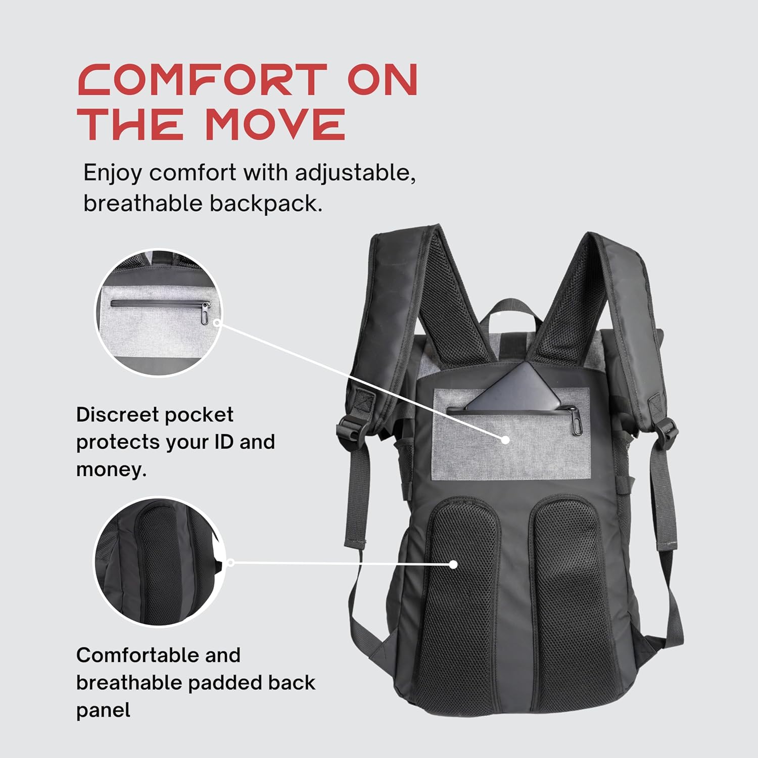 New Designed Waterproof Casual Sports Backpack with Shoe&Laptop Compartment