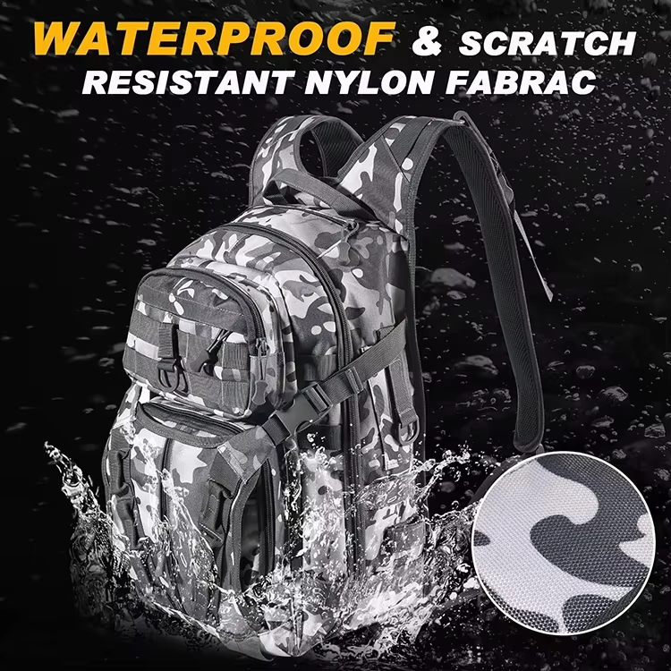 Waterproof Lightweight Scratch Resistant Fishing Backpack with Rod Holder