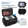 Large Capacity Outdoor Waterproof Fishing Box Bag With Non-Slip EVA Base and Rod Holder
