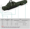 Water-resistant 3 layer Army Green Large Capacity Fishing Rod Reel Storage Bag