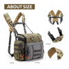 Adjustable Durable Camouflage Hunting Chest Bag Binocular Harness With Rain Cover