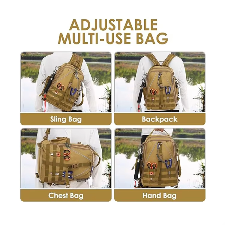 Heavy Duty Tackle Bag Fishing Large Capacity Customized Fishing Backpack