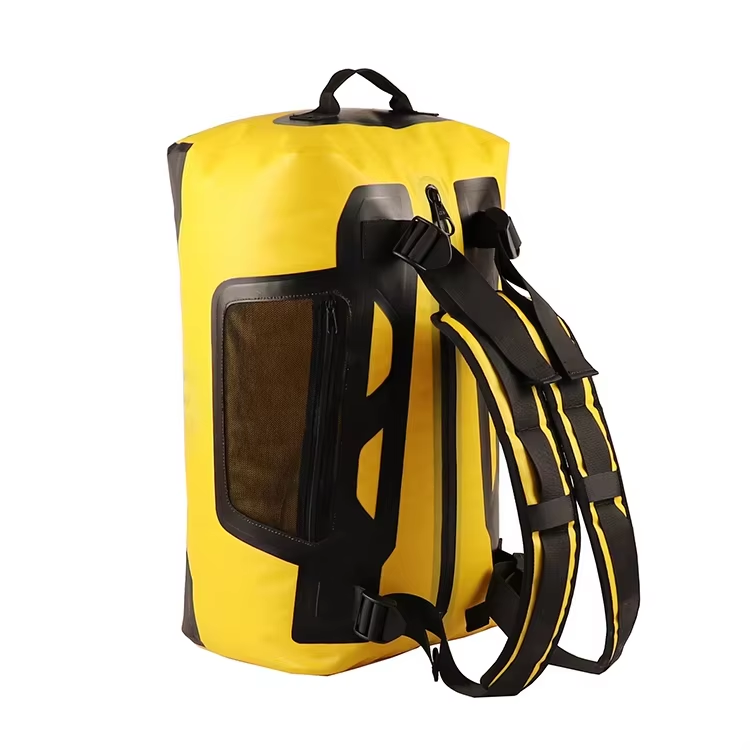 65L Portable Tarpaulin Durable Waterproof Duffle Bag For Kayaking Boating Swimming