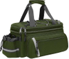 Bike Rack Bag with Rain Cover, Bike Trunk Cooler Handag Insulated Bicycle Rear Seat Pouch with 2 Side Foldable Panniers